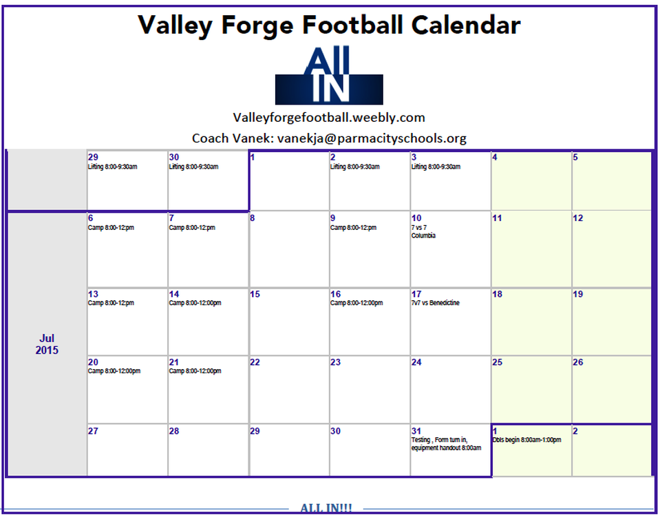 calendars-valley-forge-football